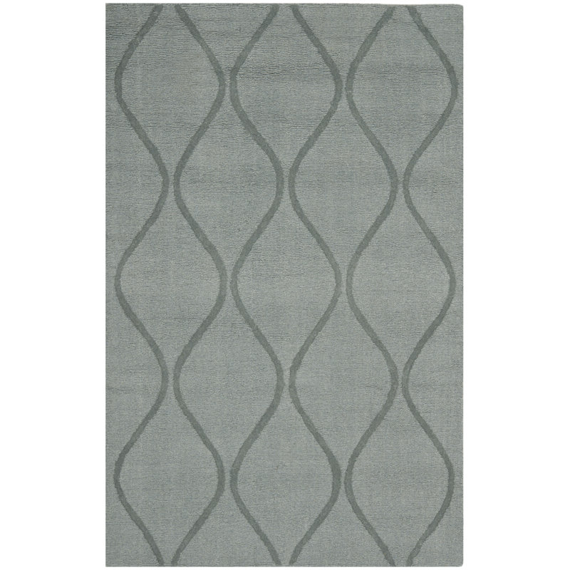 Soukup Hand Loomed Wool Geometric Rug, Rectangle 4' x 6'