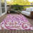 Washable Floral Indoor / Outdoor Rug-146565993