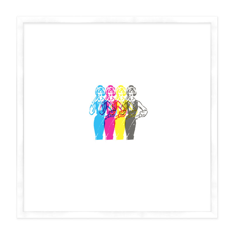 Pussycat Bow Print, White