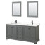 Meuble-lavabo double autoportant Deborah avec plateau en quartz-98142012-98142015-98213893