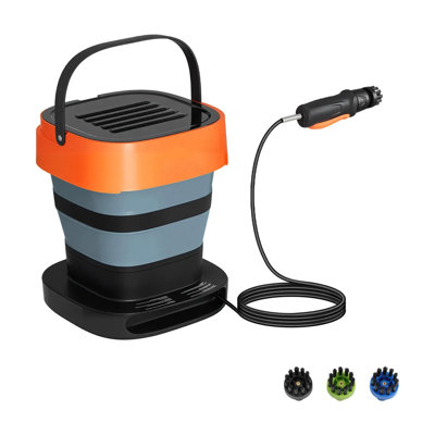 Nettoyeur haute pression portatif sans fil avec réservoir de 2,64 gallons, laveuse à pression pliable de 109 psi maximum et 0,79 gallon par minute maximum, 3 buses et tuyau flexible de 78,7 po, charge de type c pour le nettoyage de vélos sur le patio