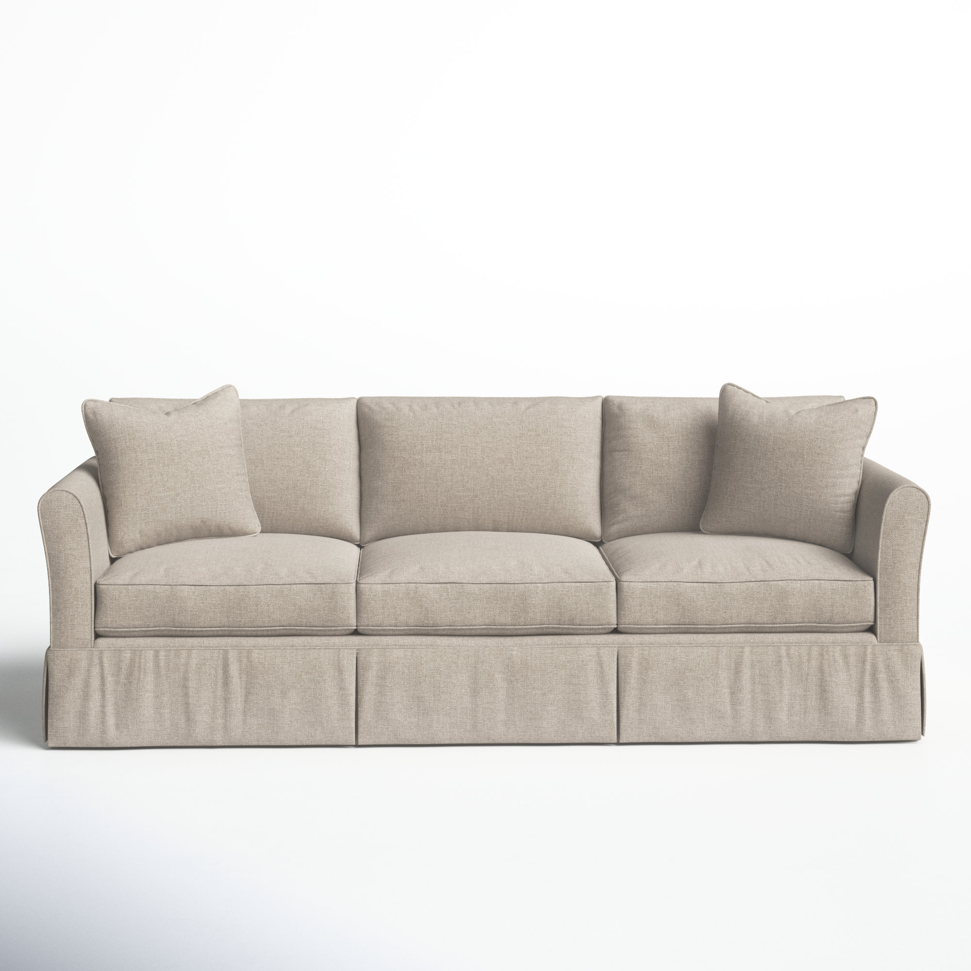 Shelby 82'' Upholstered Sofa, Conversation Ivory Basketweave