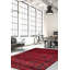 Tapis unique en laine noué à la main nouvel âge 4 pi x 6 pi 2 po Parkland - rouge / bleu / beige