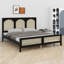 Modern Platform Bed Featuring Rattan Headboard-1639249220-1639249219