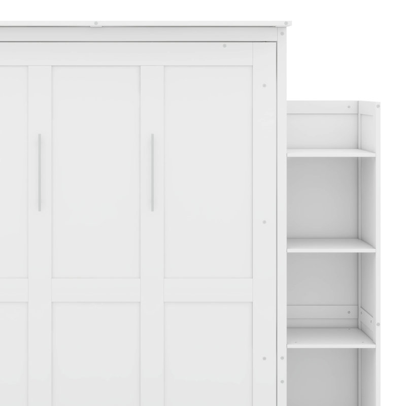 Lit escamotable double avec tablettes et DEL