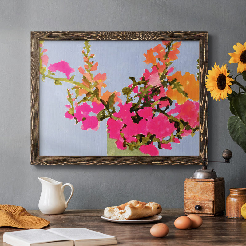 Saturé Spring Blooms II, reproduction d'art sur toile, H 14 po x l 20 po x P 1,5 po, Noyer