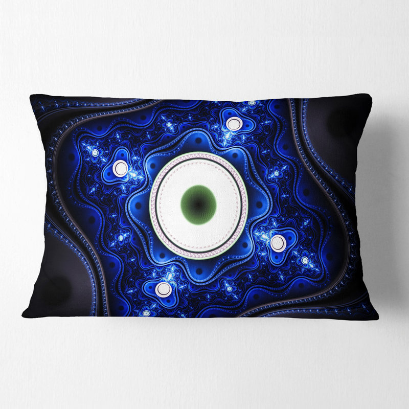 Coussin de style exotique avec cercles lombaires Abstract