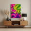 Abstrait fluide, art mural en métal vert 48-1972242469