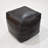 BBH HOMES HANDMADE ECO-FRIENDLY SQUARE SHAPED STUFFED BUFFALO LEATHER CHOCOLATE BROWN POUF - 18" x 18" x 18", Square Shape, Brown Color, Plain Solid Design, Genunie Buffalo Leather, Recycled Cotton Stuffed, Seating Pouf For Living Room, Study Room, Patio