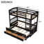 Lit superposé pour lit simple superposé avec lit gigogne-1521590202