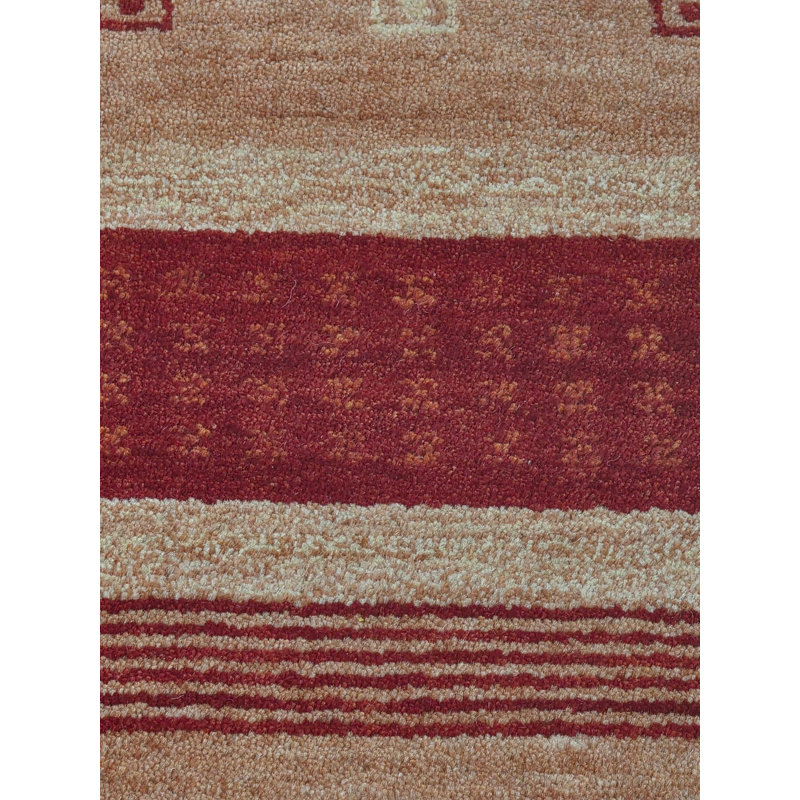 Handloomed Red Gabbeh Tribal Wool Area Rug, 8' x 10'