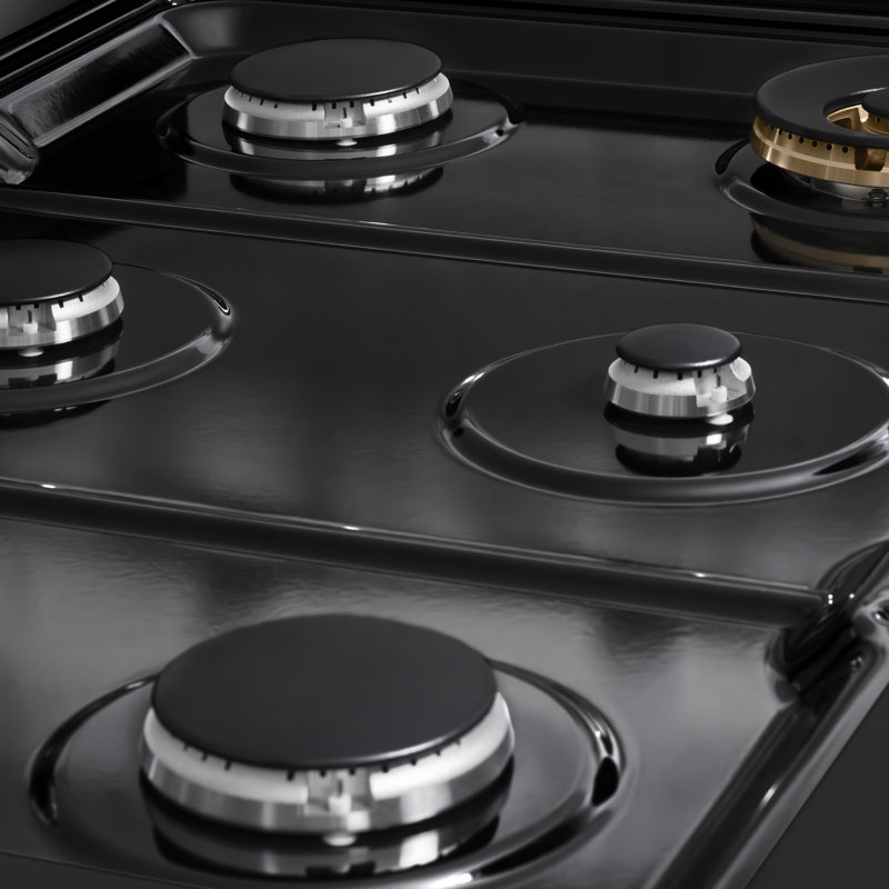 ZLINE 36 in. Paramount Gas Rangetop with 6 Burners in Black Stainless Steel