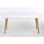 Extensible Table With Top And Metal Legs For Dining Room, Office, Coffee, 100/140/180X100x75cm, Clear Design, Matte White Dining, Sophisticated-2057952580