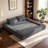 Boneless Convertible Floor Sofa Bed, 3 In 1 Compression Sofa With 2 Throw Pillows, No Assembly Required-124602579