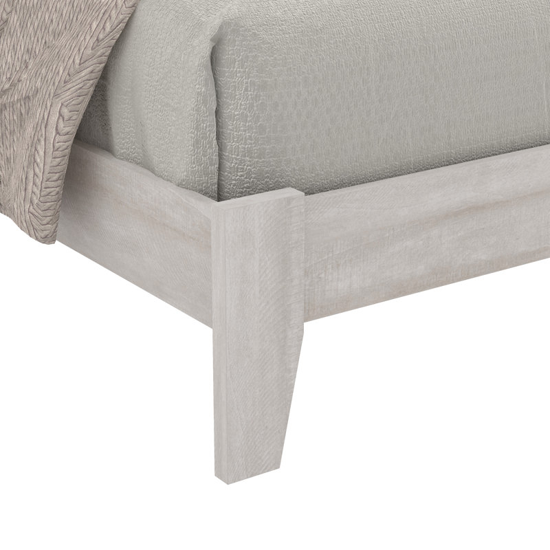 Lit plateforme Allyannah, Gris poudré