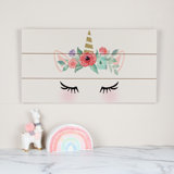 Delreal Unicorn Plank 3D Wall Décor