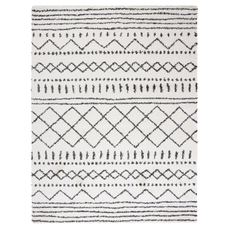 Develin Performance Chevron Rug, Rectangle 10' x 14', Ivory/Black