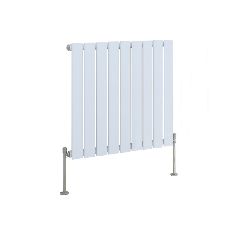 Adah Horizontal Single Flat Panel Radiator, White, 600mm H x 612mm W x 52mm D, 1