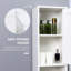 Armoire de rangement haute avec miroir