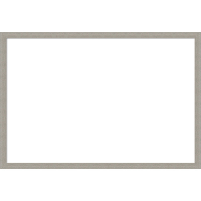Woodgrain Stripe Framed Dry Erase Magnetic Board Organization Boards, 14" H x 26" W, Gris