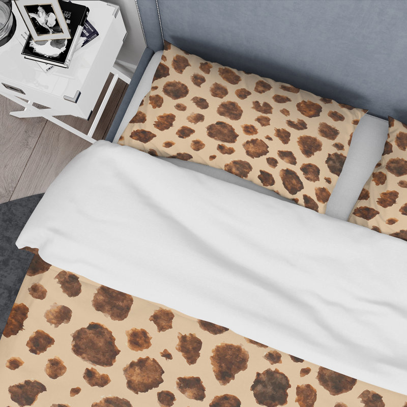 Watercolor Animal Skin II - Ensemble de housse de couette animaux - Microfibre de polyester