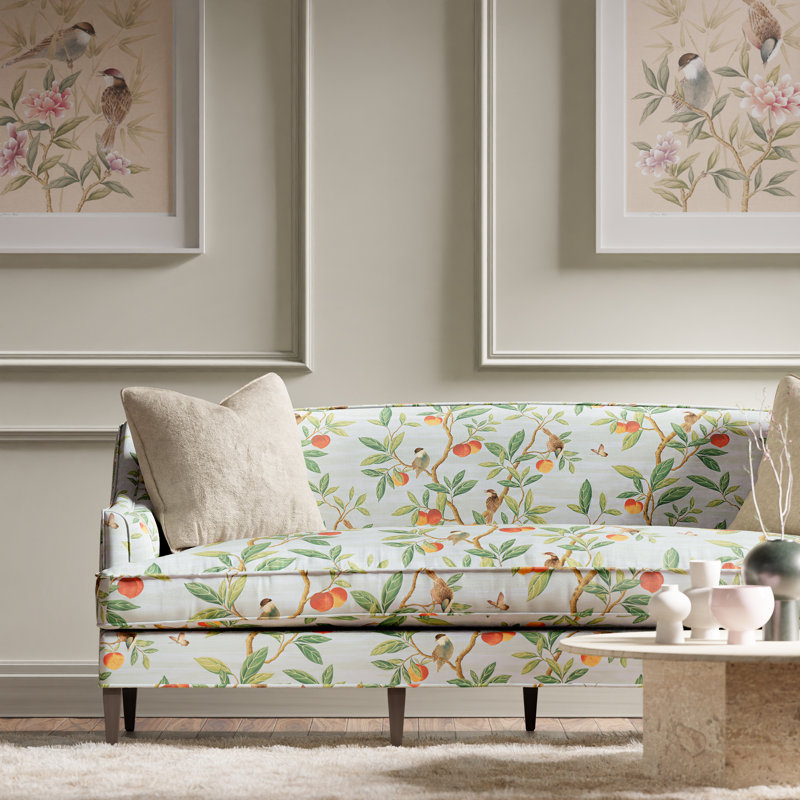 Ella Fabric, Sky/Fig Leaf/Nectarine