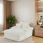 Canapé 51,77 pouces moderne à siège simple avec coussin de compression confortable avec repose-pieds unique, chaise longue pour salon, chambre à coucher, appartement, bureau-1567193342