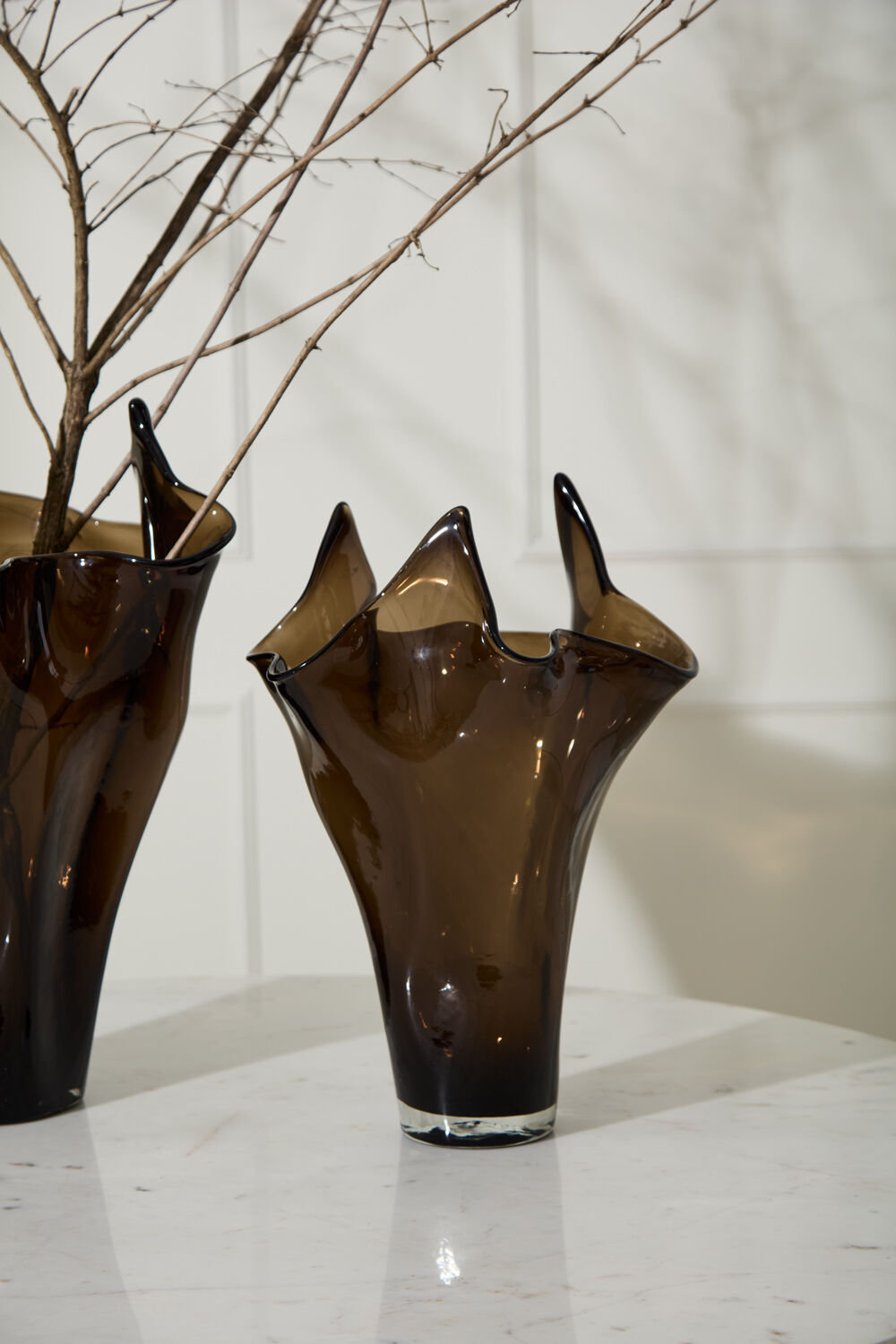 Table Vase, 18.5" H x 12.5" W x 12.5" D