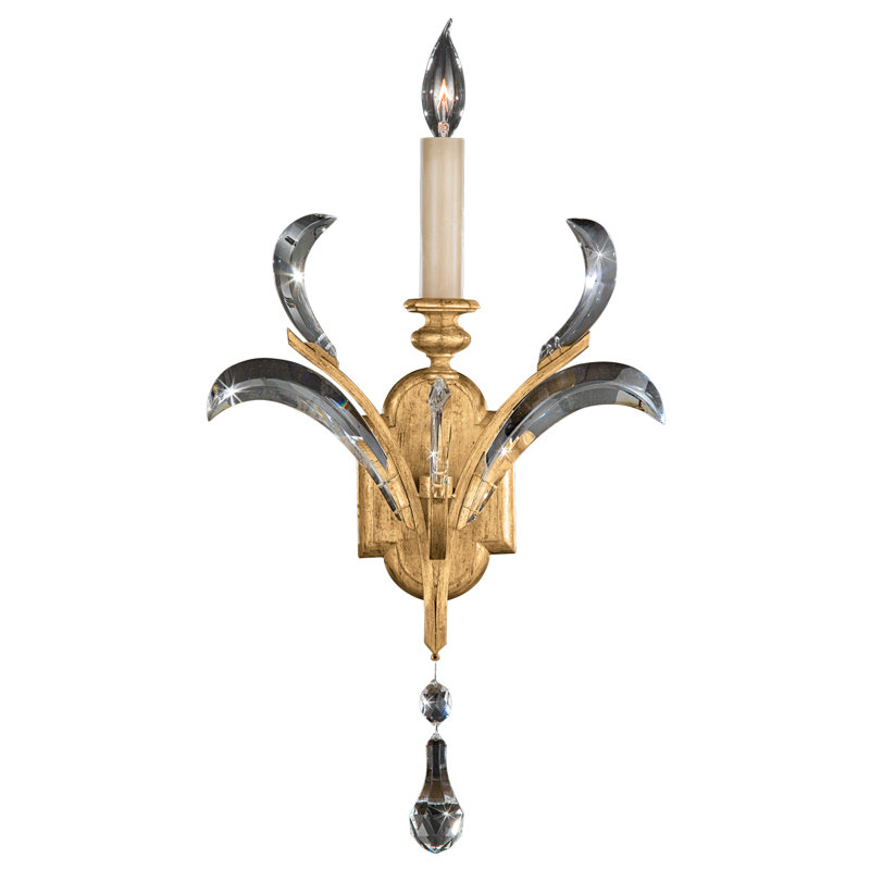 Bougie murale biseautée à 1 lumière Arcs, Argent
