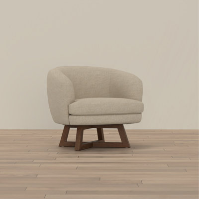 Swivel Accent Chair In Sand Beige