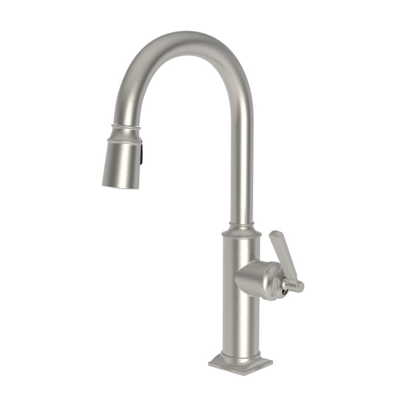 Adams Single Handle Pull Down Kitchen Faucet, Satin Nickel (PVD)