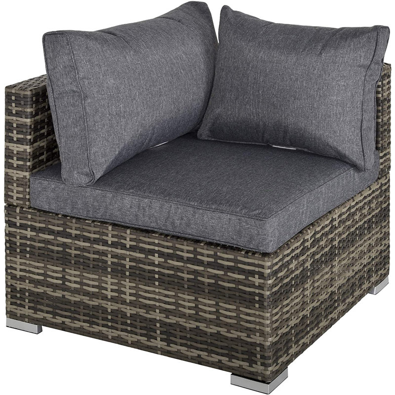 Gennett Wicker Outdoor Lounge Chair, Brown