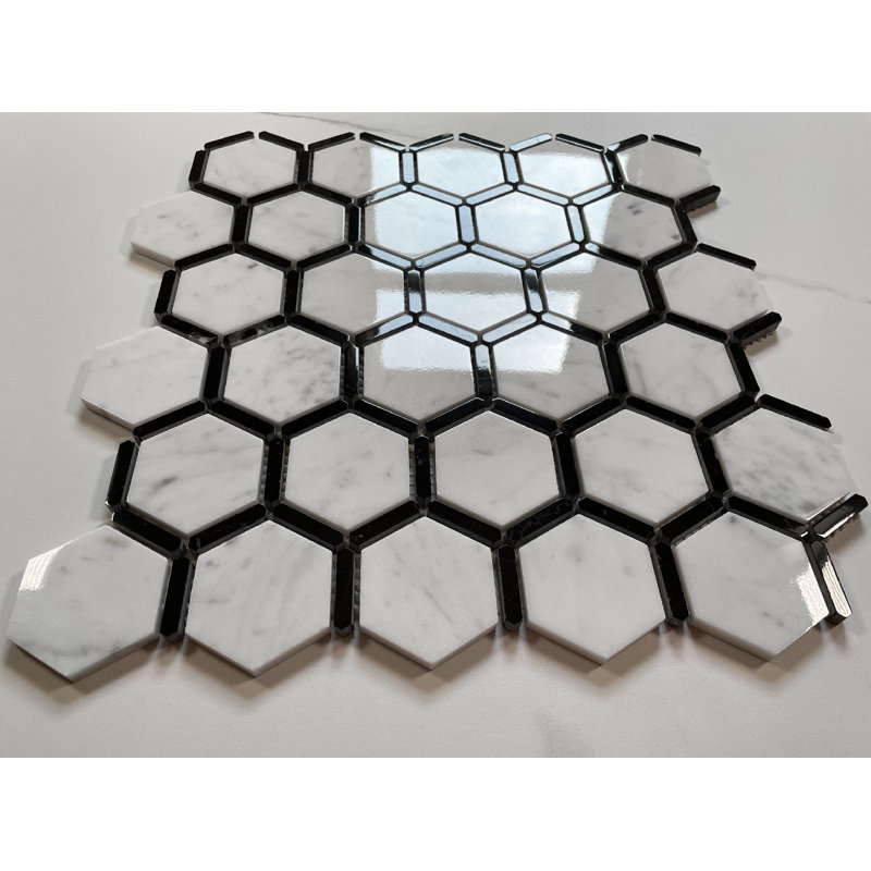 12" x 12" Marble Honeycomb Mosaic Wall & Floor Tile