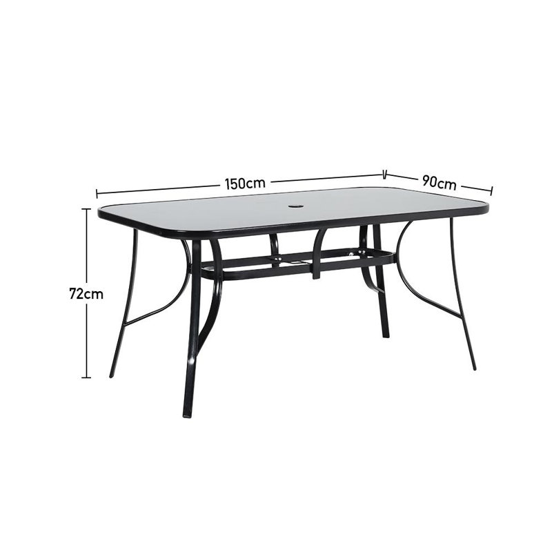 Shenzhen 4 Seater Dining Set, 72cm H x 150cm L x 90cm W