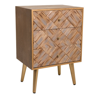 Kristofer 44cm W Solid Wood Bedside Table