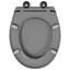 White Plastic Standard Sturdy Standard Toilet Seat Oval-1219274686