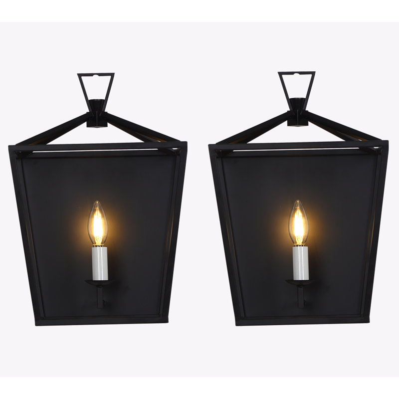 Ketrina Candle Wall Light, Black