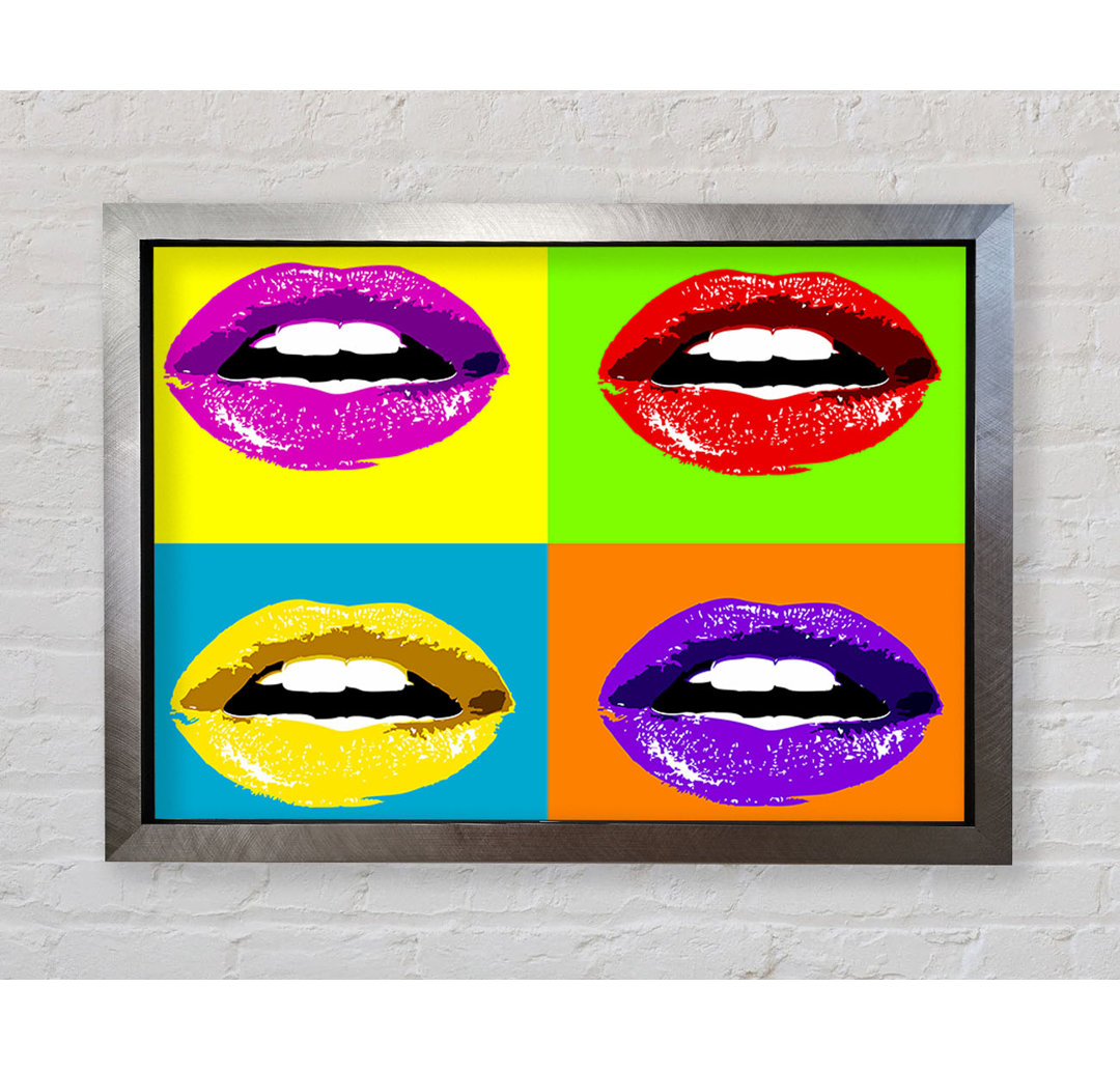 Vibrant Pop Art Lips - Einzelne Bilderrahmen Kunstdrucke