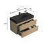 Meuble-lavabo de salle de bain 36 po - Chêne naturel, compartiments de rangement spacieux, unité de rangement spacieuse à fonctionnement silencieux, système silencieux