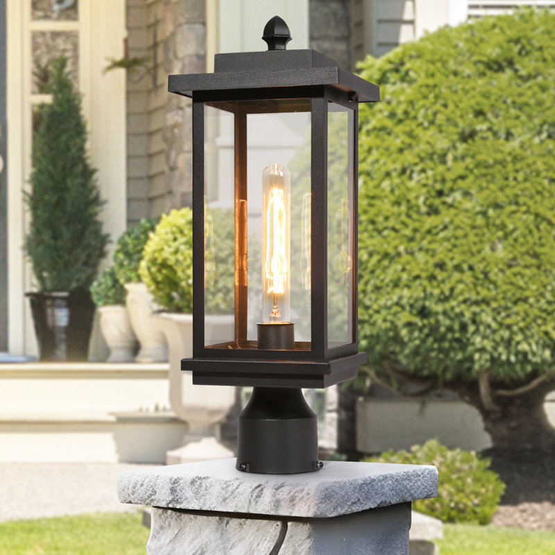 1-Light Transparent Glass Lantern Head