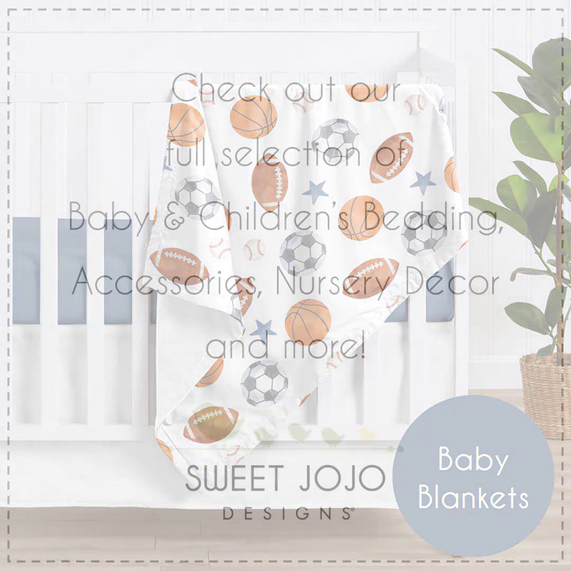 Full White Microfiber Boys' Sports Theme Bedding Set