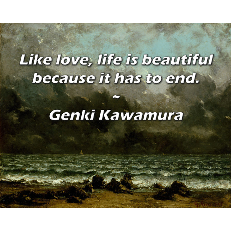Toile tendue Astoria Grand Gallery par Genki Kawamura: «Comme l’amour, la vie est belle, H 13 po x l 18 po