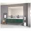 Miroir de meuble-lavabo à DEL 84 po x 40 po avec façade et rétroéclairage DEL, cadre blanc en aluminium