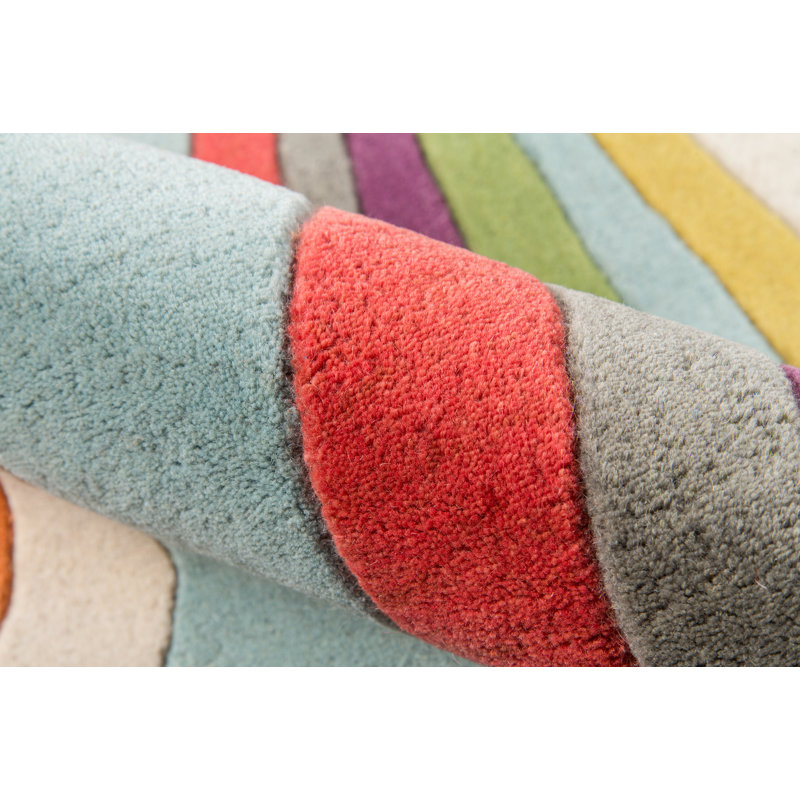 Coira Geometric Handmade Wool Rug, Runner 2'3" x 8'