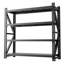 5000 lb Étagère en métal robuste à 4 tablettes avec capacité, capacité de rangement réglable, noir-129020990