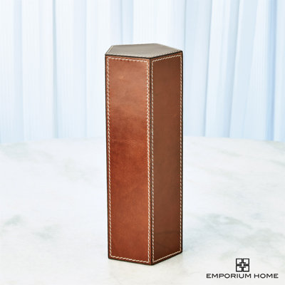 Emporium Home Emporium Home Leather Pentagonal Prism Saddle