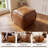 Elliona Square Top-Grain Leather Ottoman-1223669392