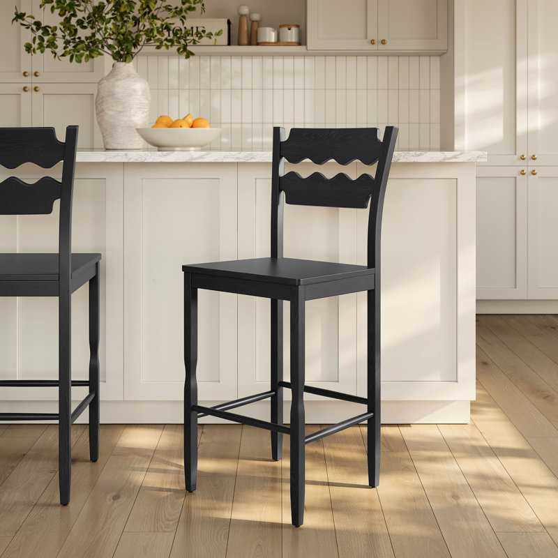 Tabouret de bar Jax, Noir, Tabouret de bar (siège d'une hauteur de 29,1 po)