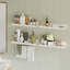 Tablettes flottantes, 4 pièces, blanc