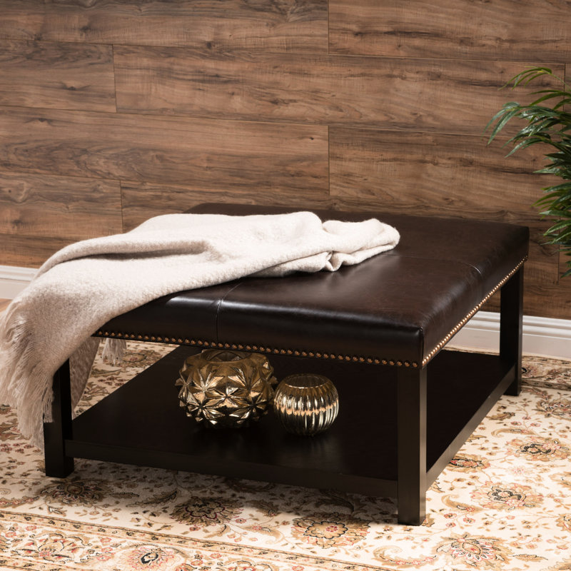 Dark Brown Coffee Table With Storage Capacity, Birch Wood Base, 36.3" Depth X 33.37" Width 18.51" Height In Brown, Frame Cushion,